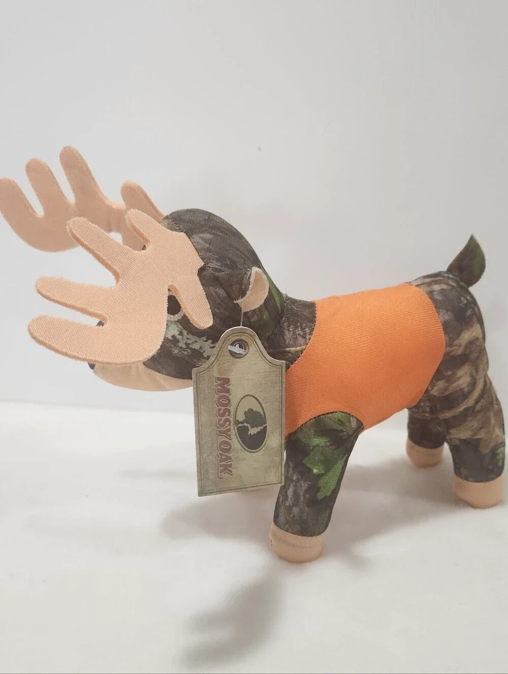 Mossy Oak Camouflage Deer Orange Hunting Vest Stuffed Plush Toy NWT